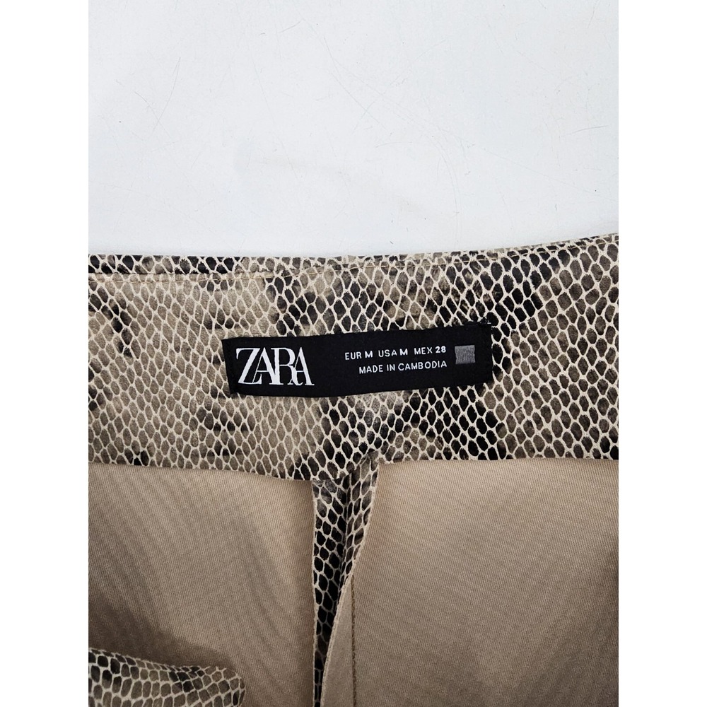 LOT OF 2 Zara Bermuda Skort Snake Print & Pleated Shorts Women's Sz Medium Multi - Picture 7 of 8